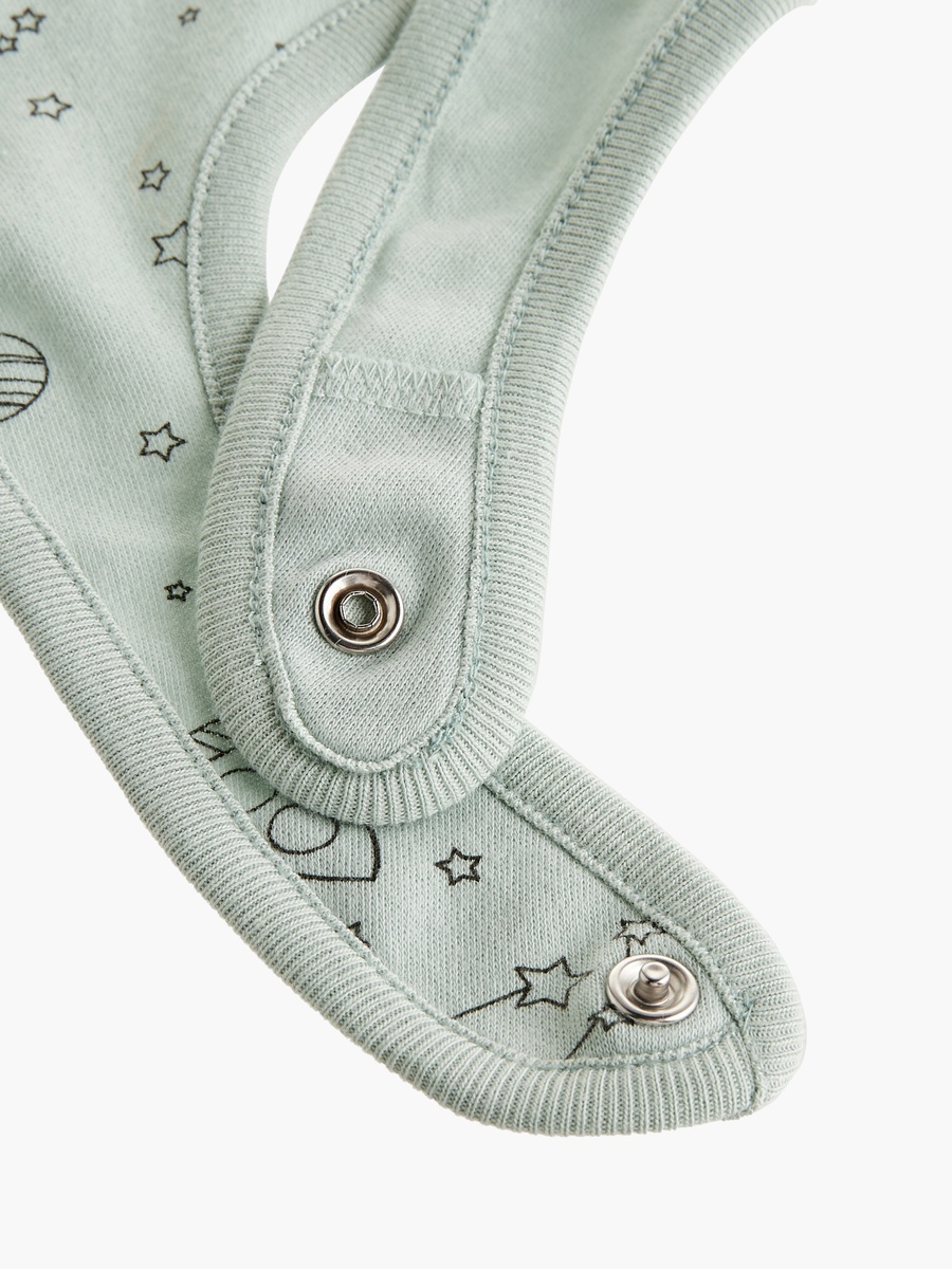 Space Print Bib with Button Closure - Set of 2