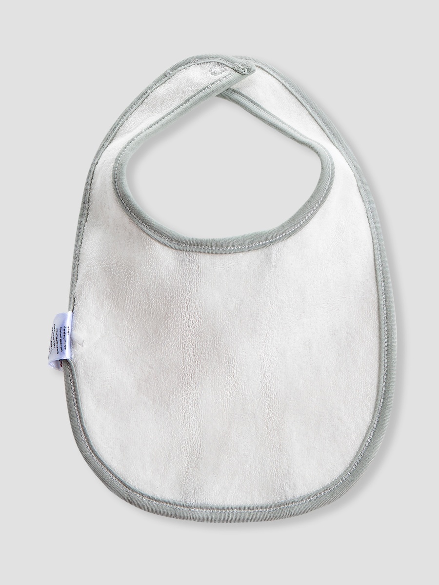 Bunny Embroidered Bib with Button Closure