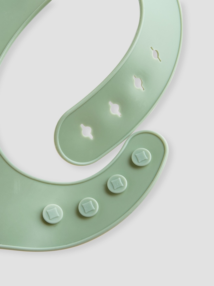 3-Piece Silicone Bib and Teether Set
