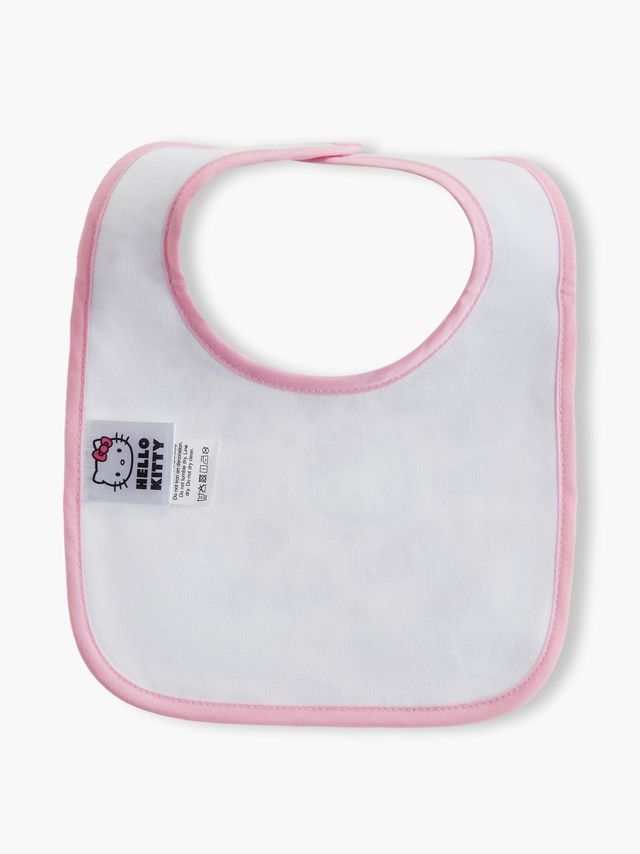 Hello Kitty Print Bibs with Button Closure - Set of 6