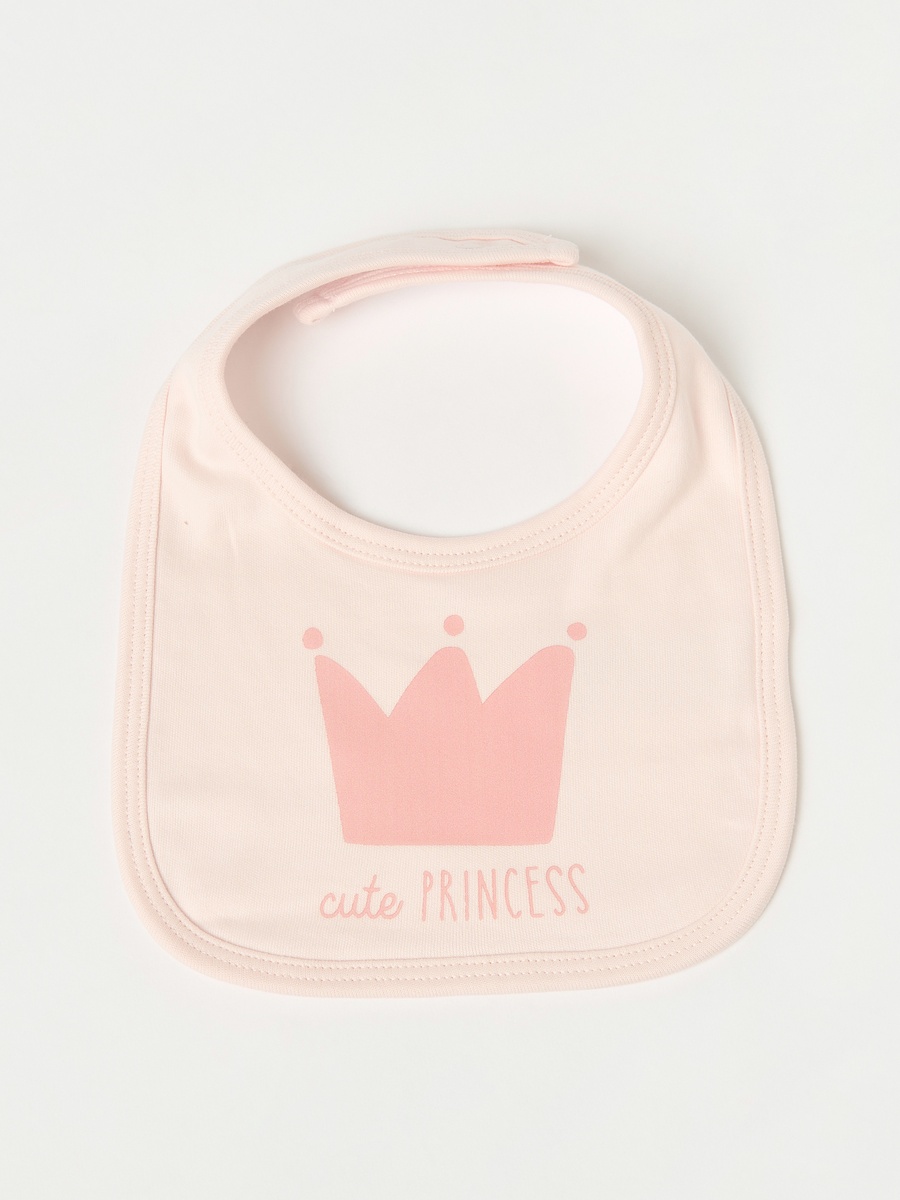 Printed Bib with Button Closure - Set of 7