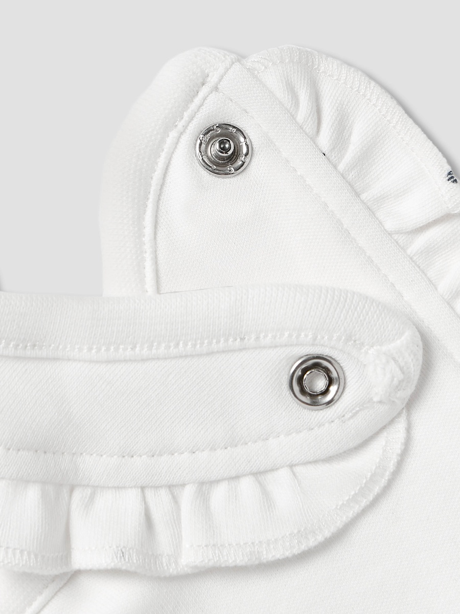 Printed Bib with Snap Button Closure