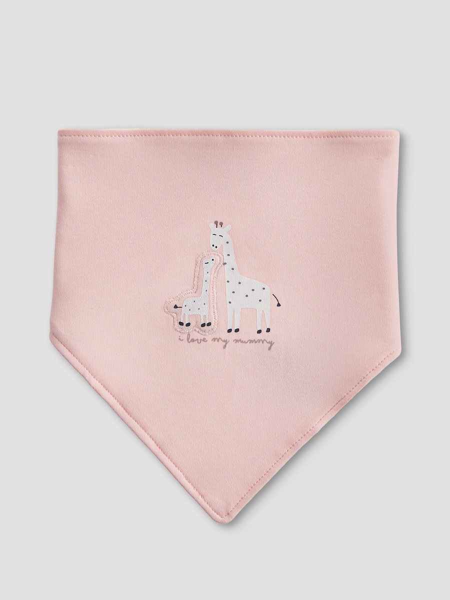 Printed Bib with Button Closure - Set of 5