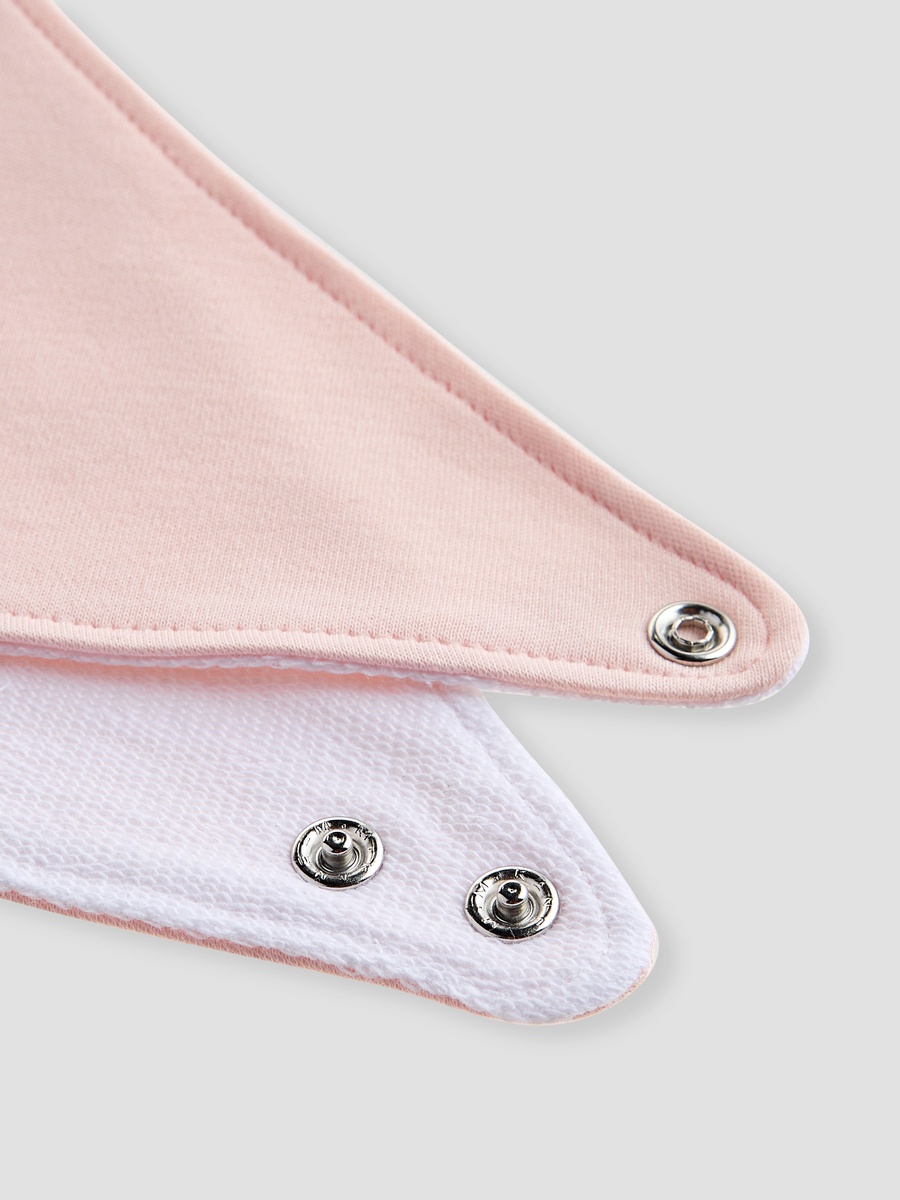 Printed Bib with Button Closure - Set of 5