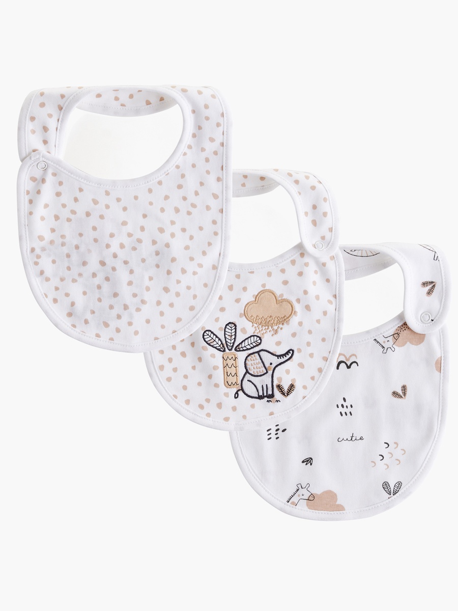 Printed Bib with Button Closure - Set of 2