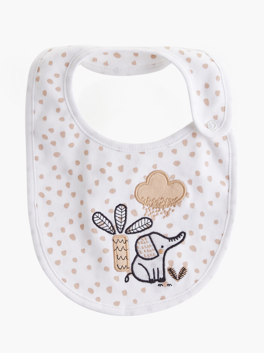 Printed Bib with Button Closure - Set of 2