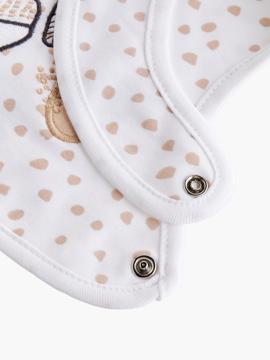 Printed Bib with Button Closure - Set of 2