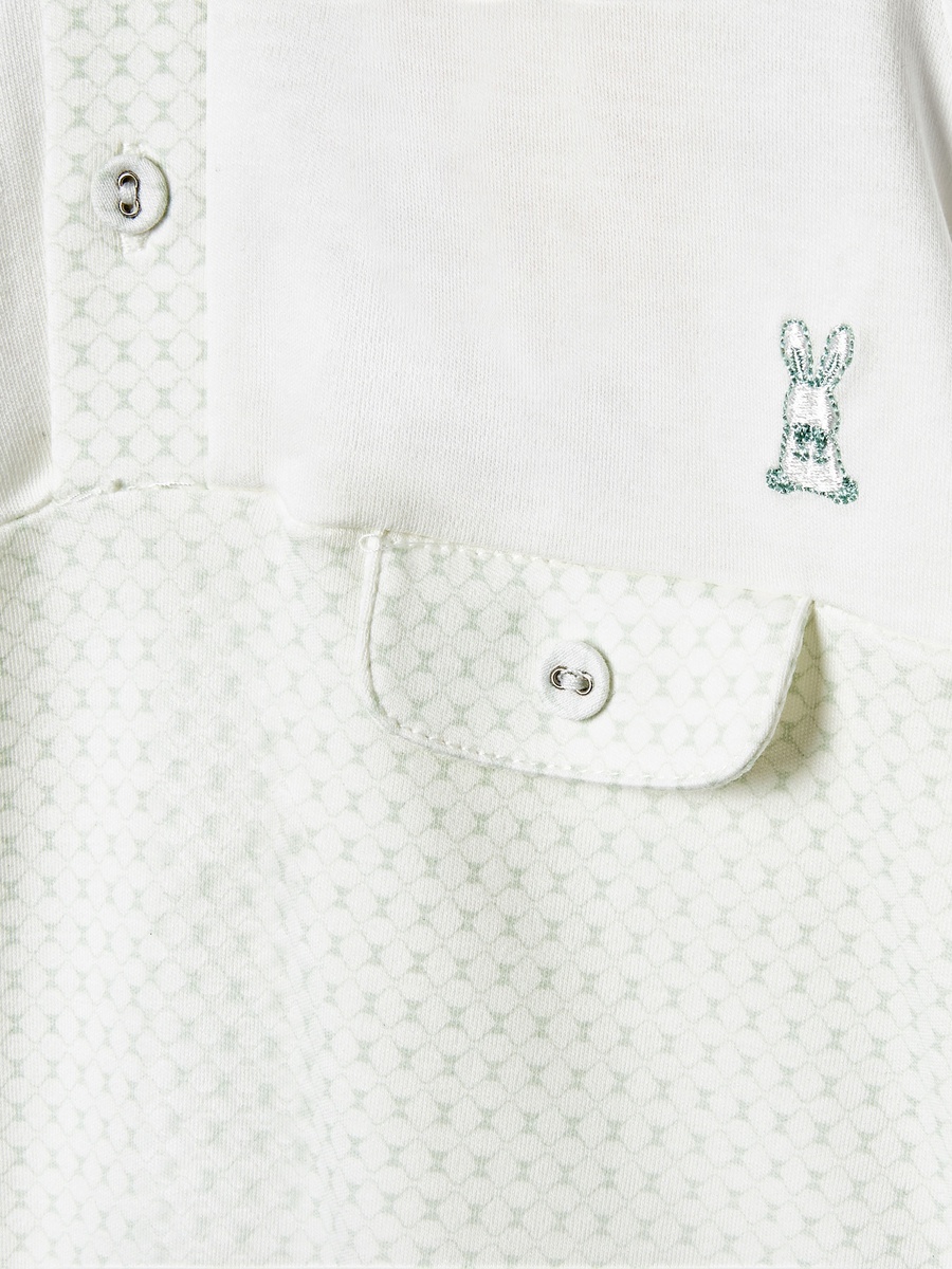 Printed Romper with Short Sleeves