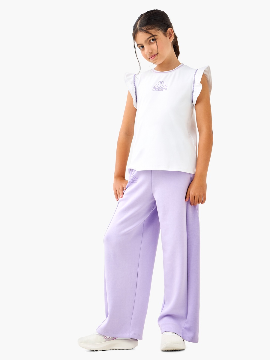 Panelled Track Pants with Elasticated Waistband