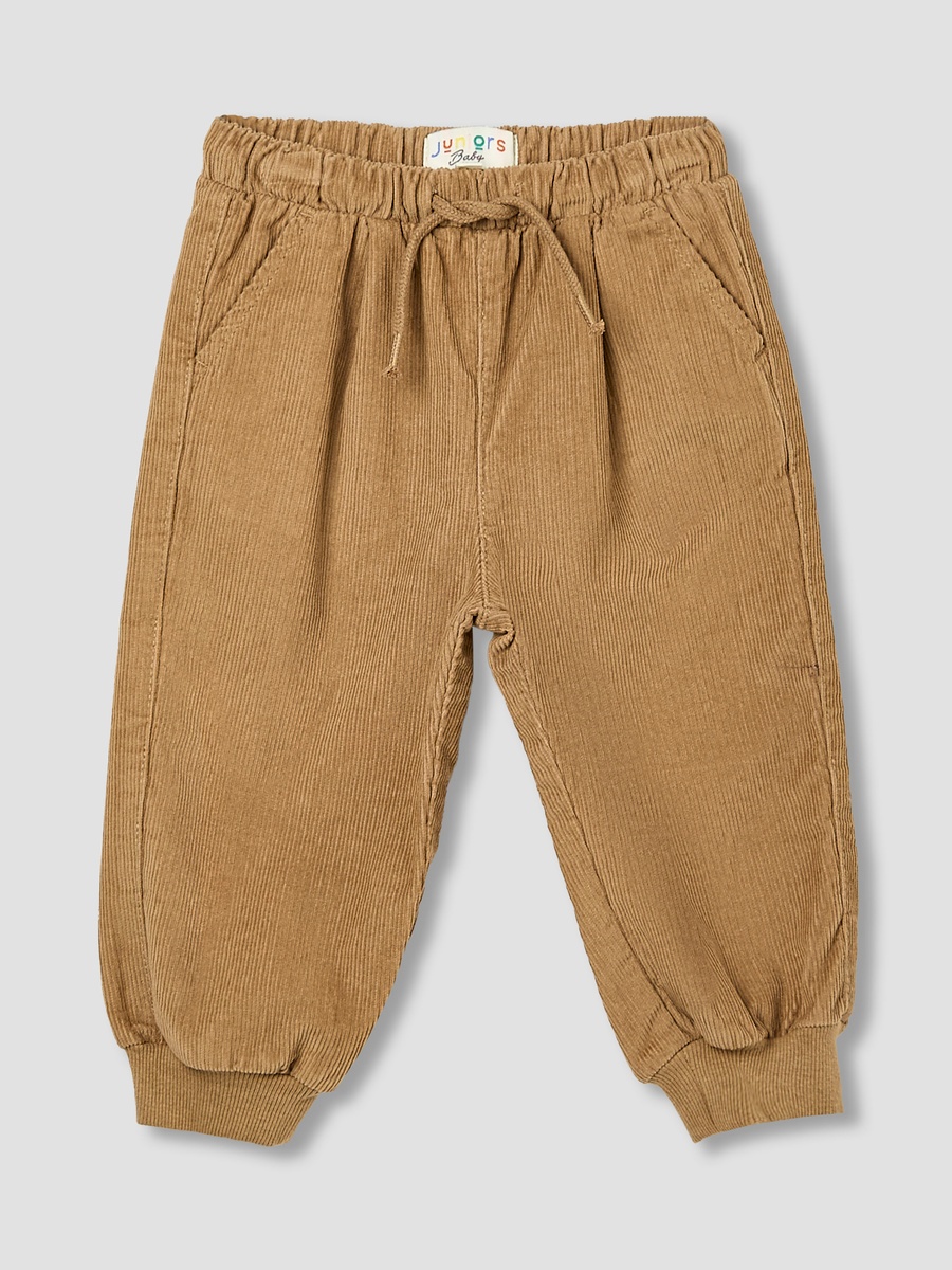 Textured Pants with Drawstring Closure and Pockets