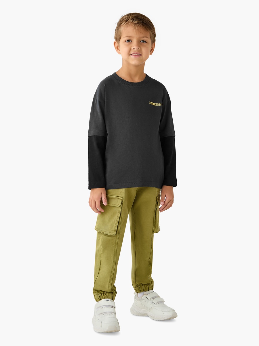 Solid Pants with Drawstring Closure and Pockets