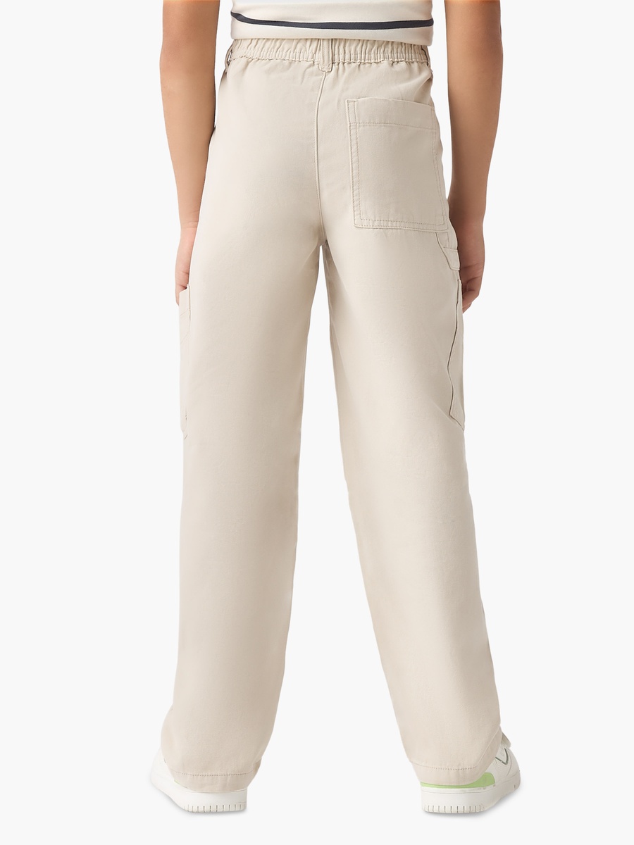 Solid Pants with Pockets and Button Closure