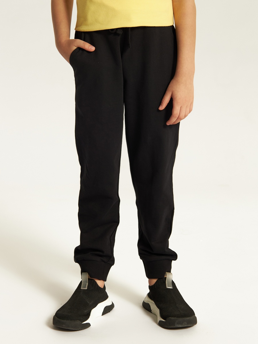 Solid Joggers with Drawstring Closure and Pockets