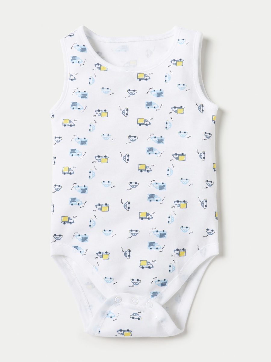 Printed Sleeveless Bodysuit - Set of 7