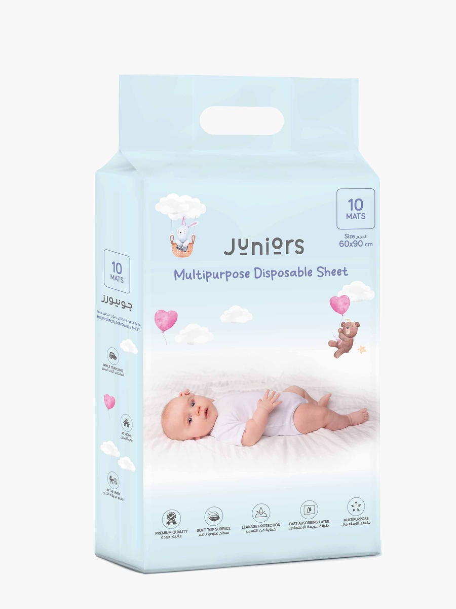 10-Piece Multipurpose Disposable Sheet - 60x90 cm