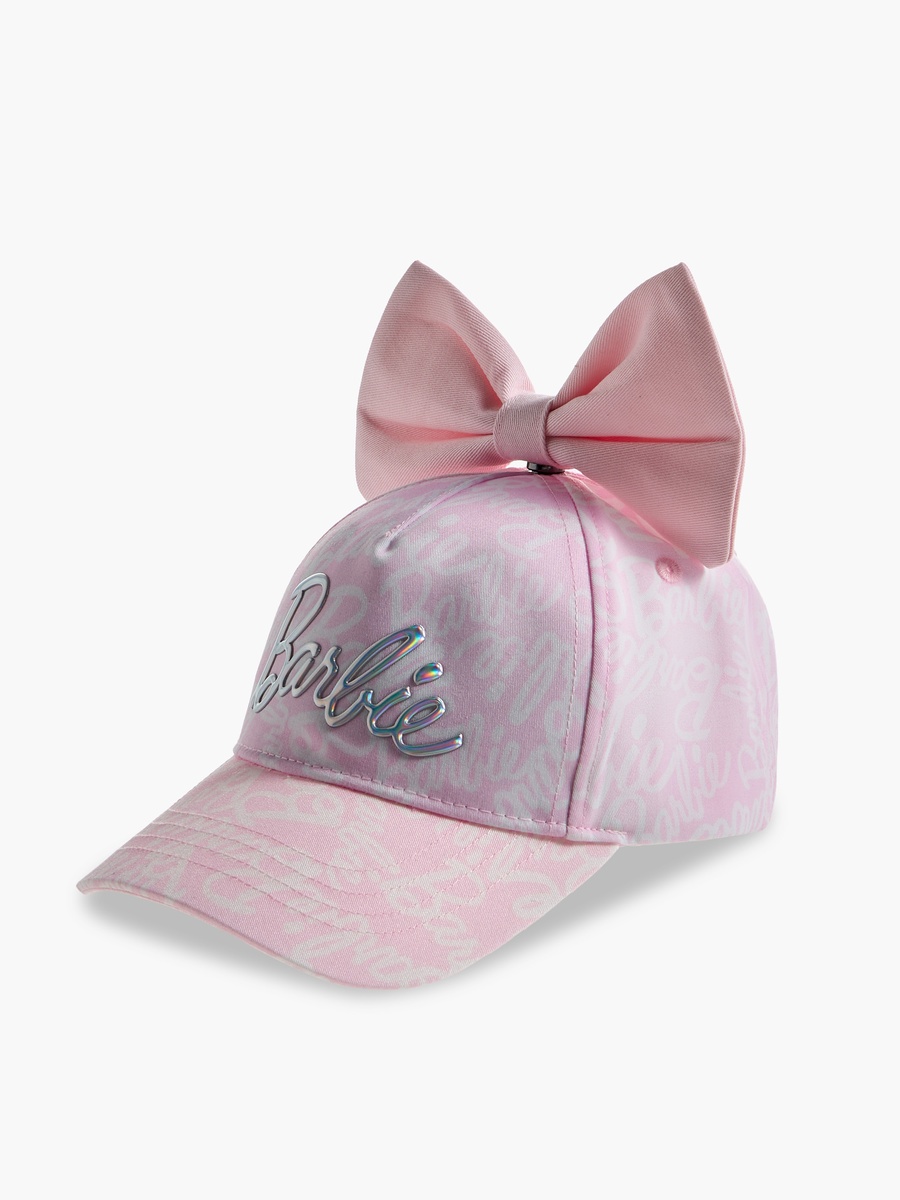 Barbie Print Cap with Hook and Loop Strap Closure