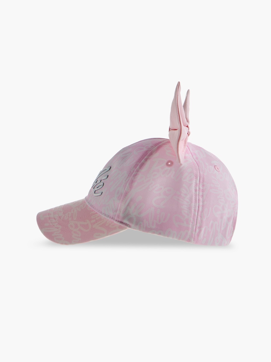 Barbie Print Cap with Hook and Loop Strap Closure