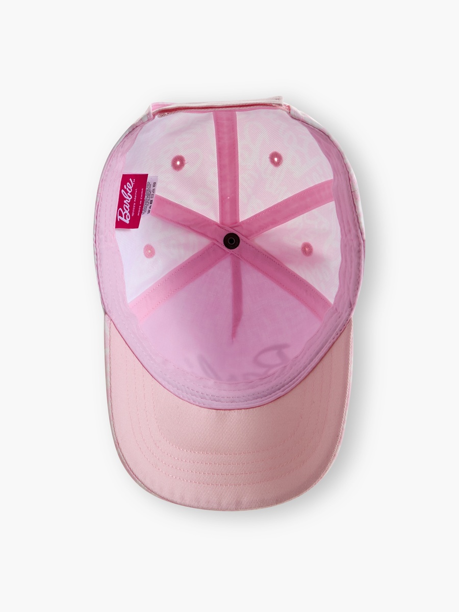 Barbie Print Cap with Hook and Loop Strap Closure