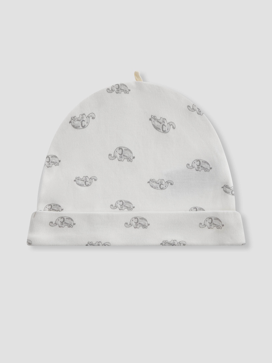 Elephant Print Beanie Cap - Set of 3