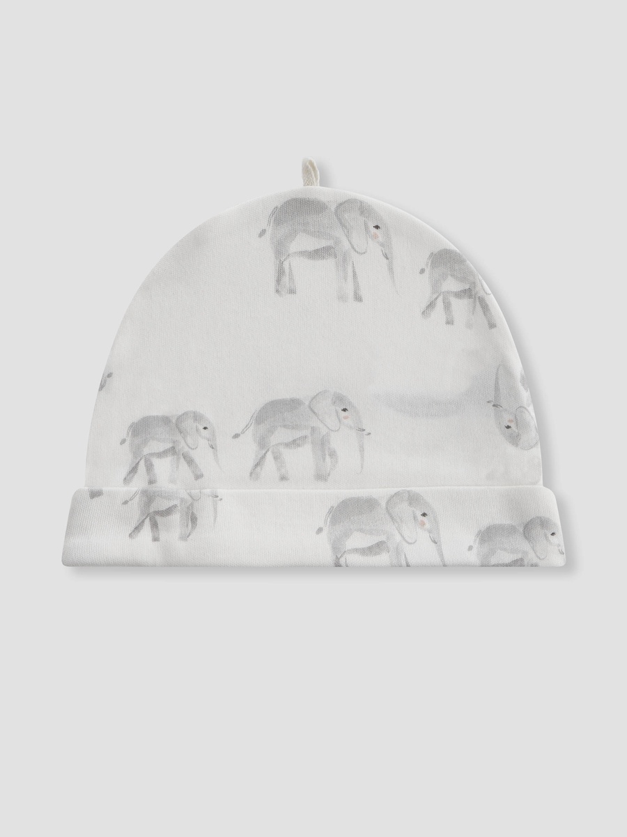 Elephant Print Beanie Cap - Set of 3