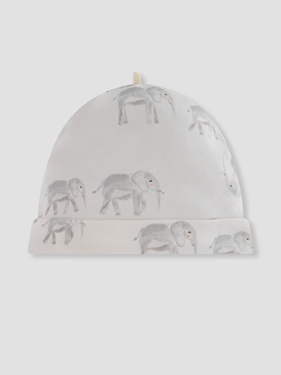 Elephant Print Beanie Cap - Set of 3
