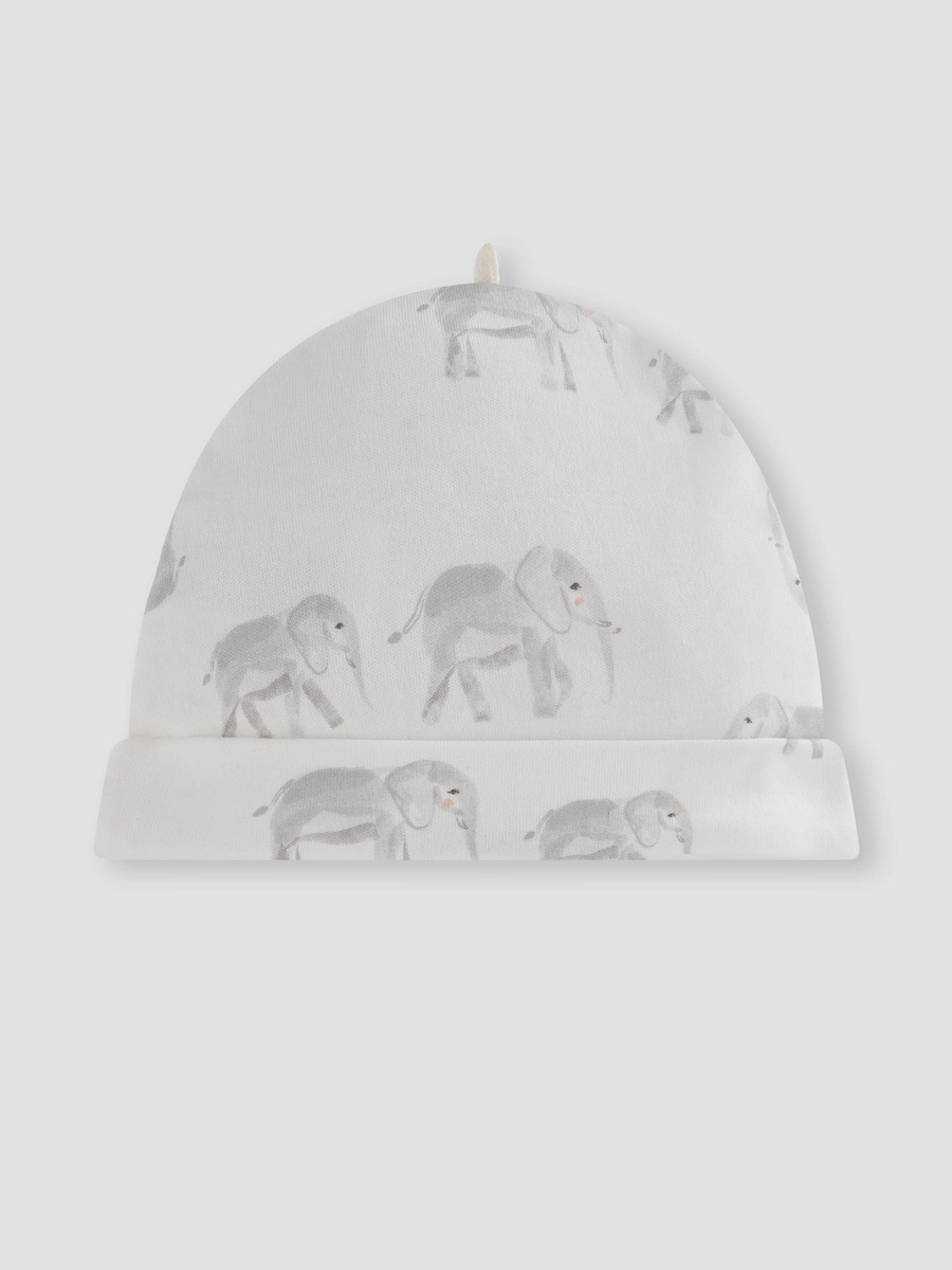 Elephant Print Beanie Cap - Set of 3