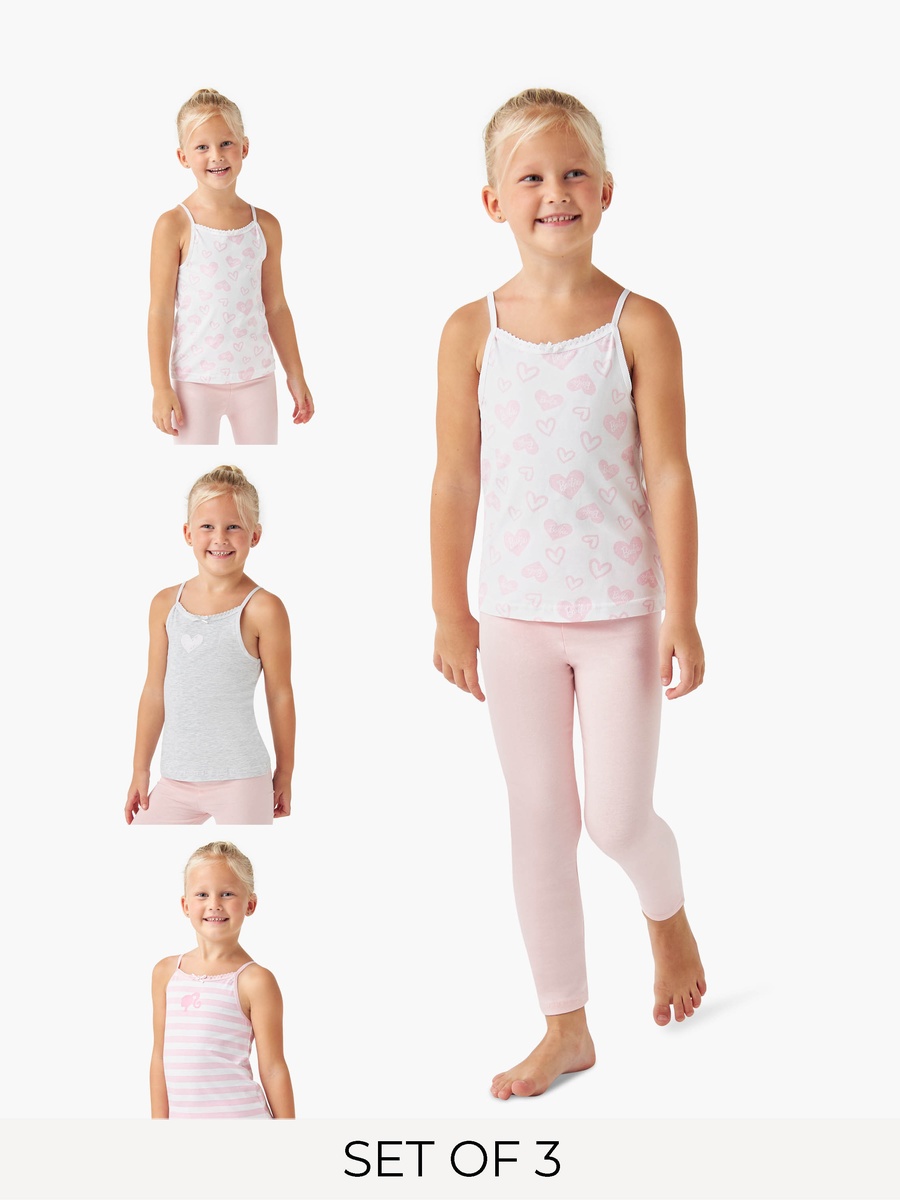 Printed Vest with Bow Accent - Set of 3