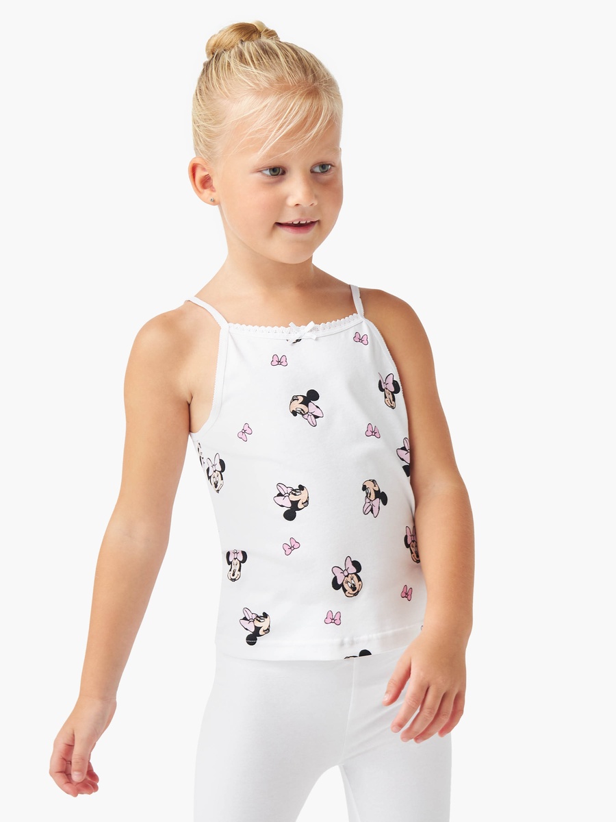 Minnie Mouse Print Vest with Bow Accent - Set of 3