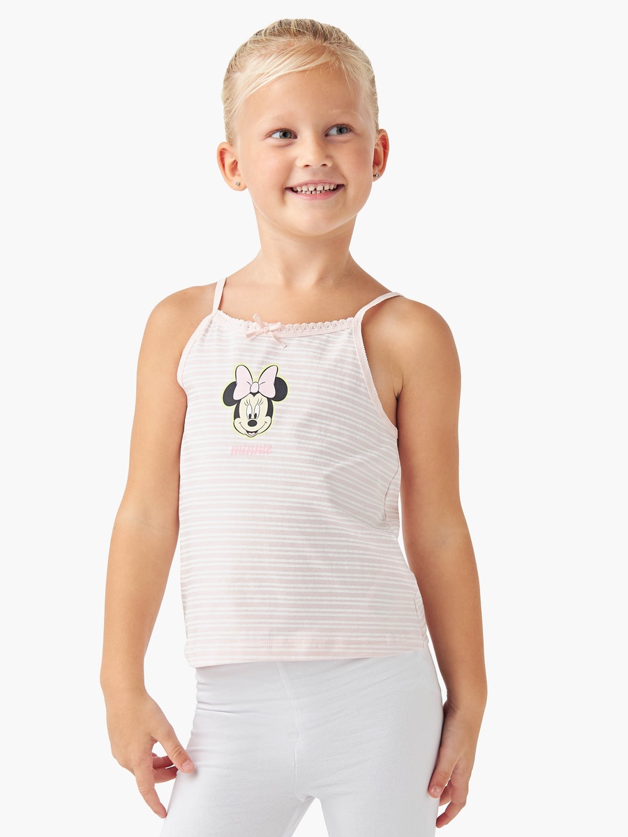 Minnie Mouse Print Vest with Bow Accent - Set of 3