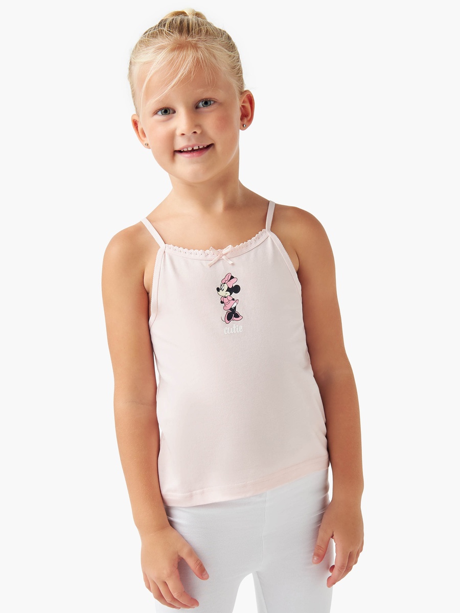 Minnie Mouse Print Vest with Bow Accent - Set of 3