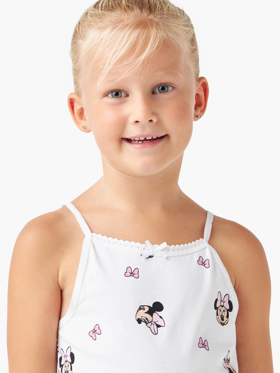 Minnie Mouse Print Vest with Bow Accent - Set of 3