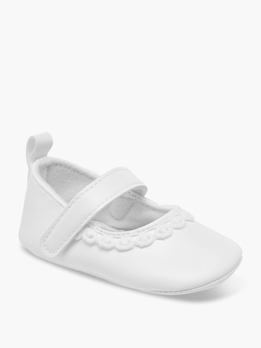 Lace Trim Booties with Hook and Loop Closure