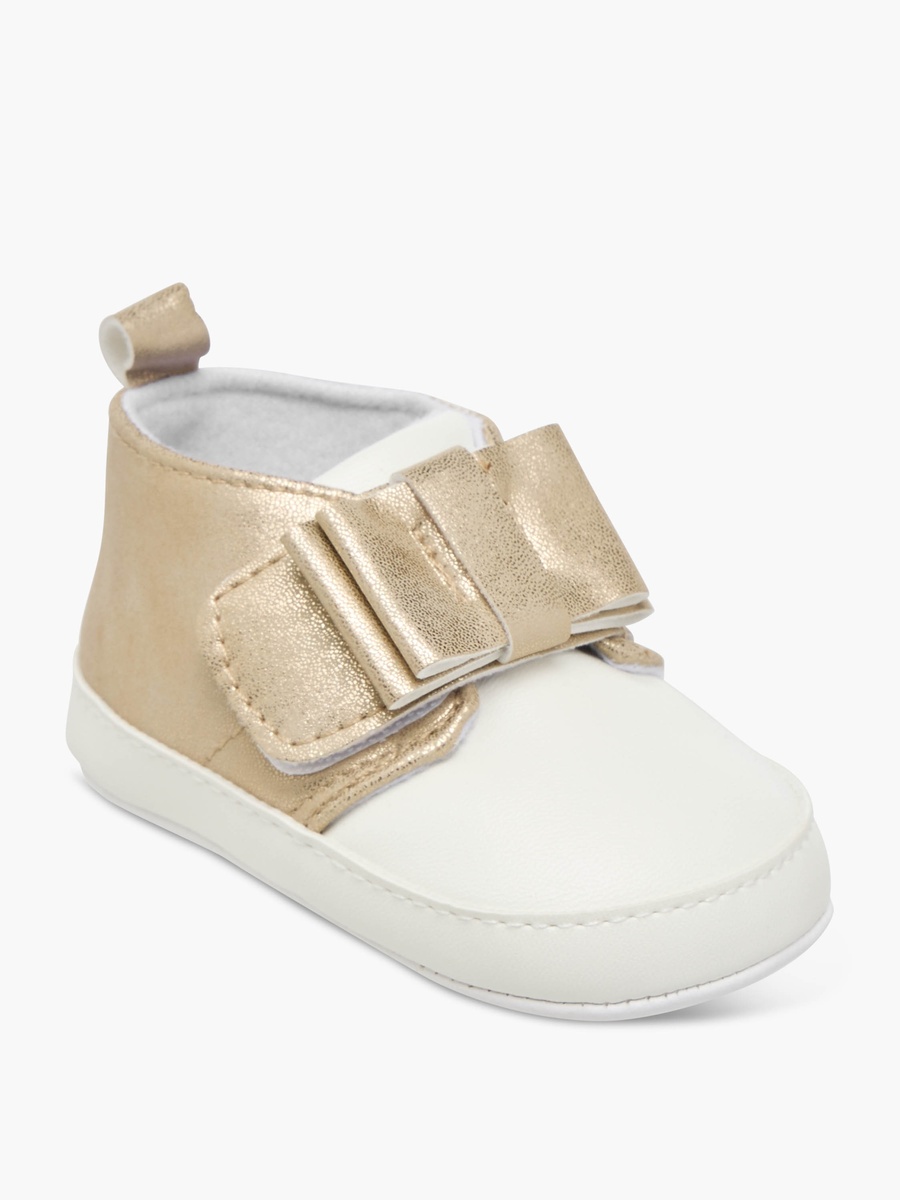 Bow Accent Booties with Hook and Loop Closure
