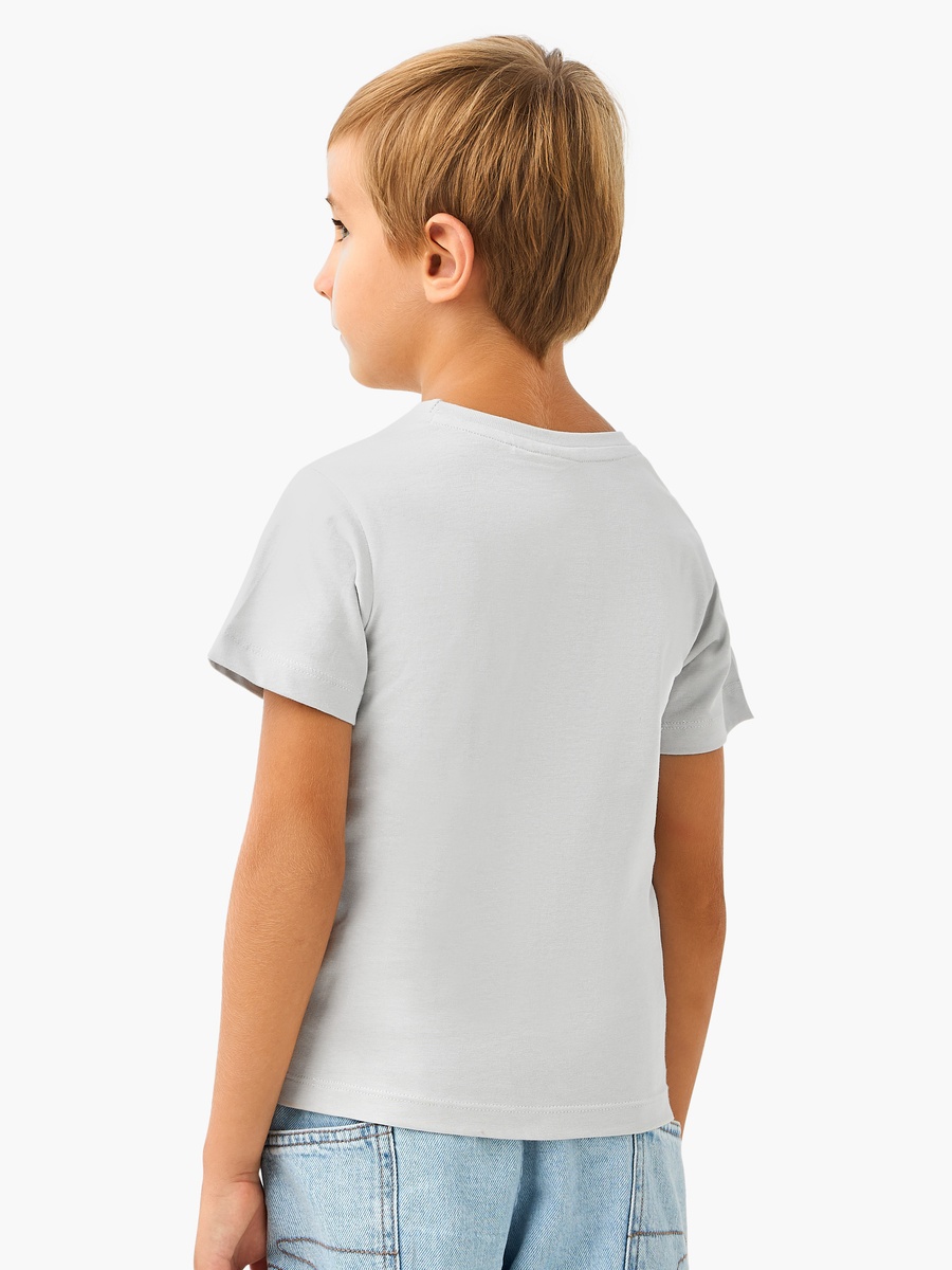 Car Graphic Print T-Shirt with Short Sleeves