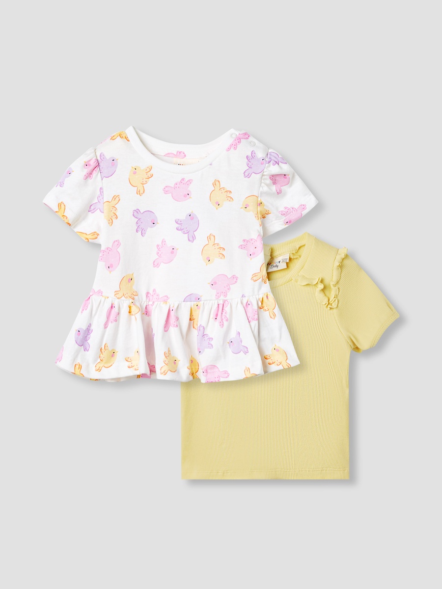 Bird Print Top - Set of 2