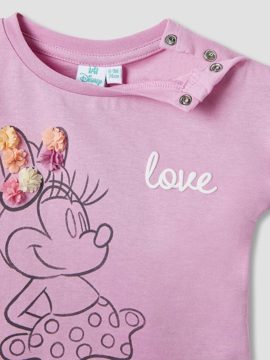 Minnie Mouse Print T-Shirt with Ruffles - Set of 2