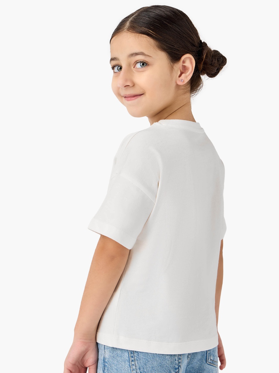 Slogan Print T-Shirt with Short Sleeves