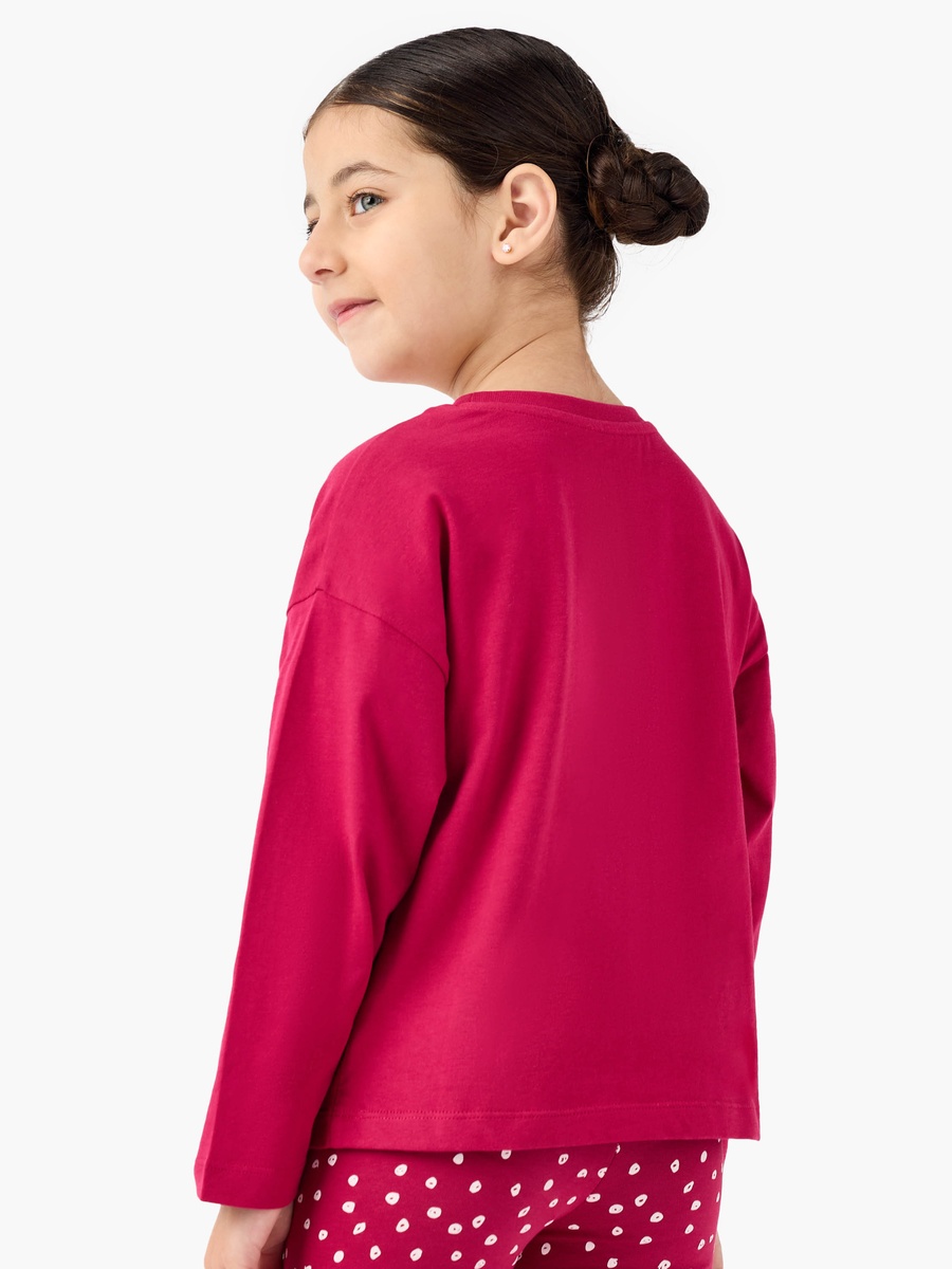 Embellished Bow T-Shirt with Long Sleeves