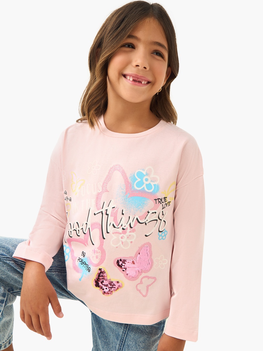 Printed T-Shirt with Long Sleeves