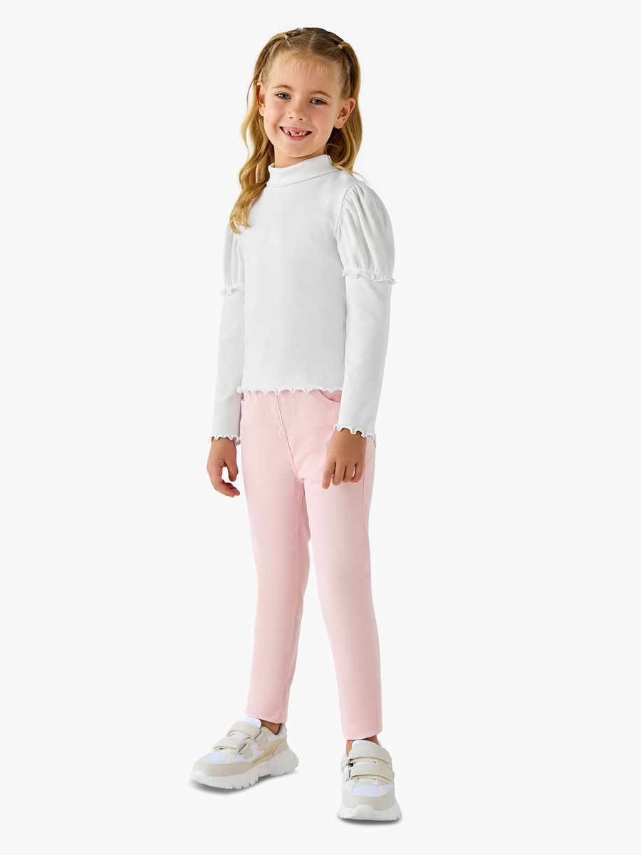 Ribbed Turtleneck Top with Long Sleeves
