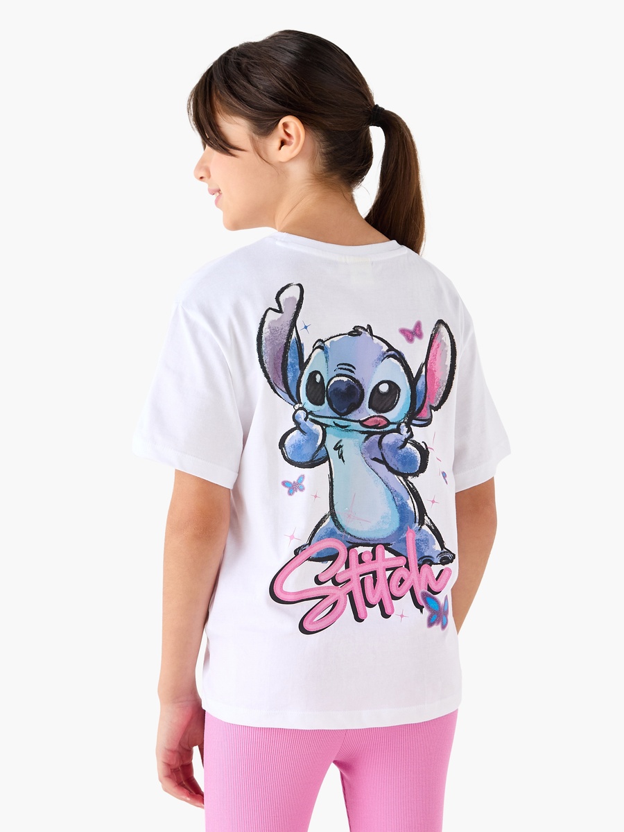 Stitch Print T-Shirt with Short Sleeves