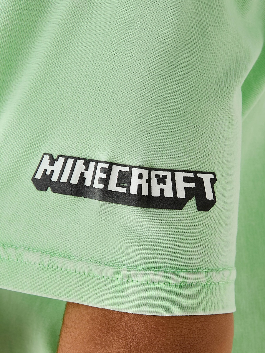 Minecraft Printed T-Shirt with Short Sleeves