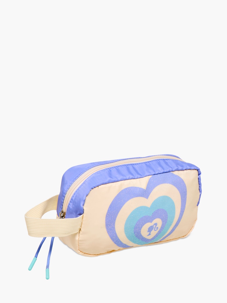 Barbie Heart Print Pencil Pouch with Zip Closure