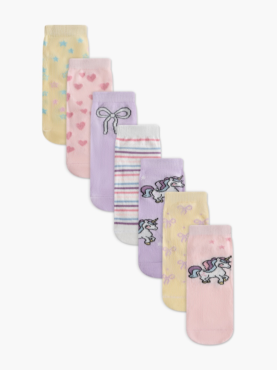 Printed Ankle Length Socks - Set of 7