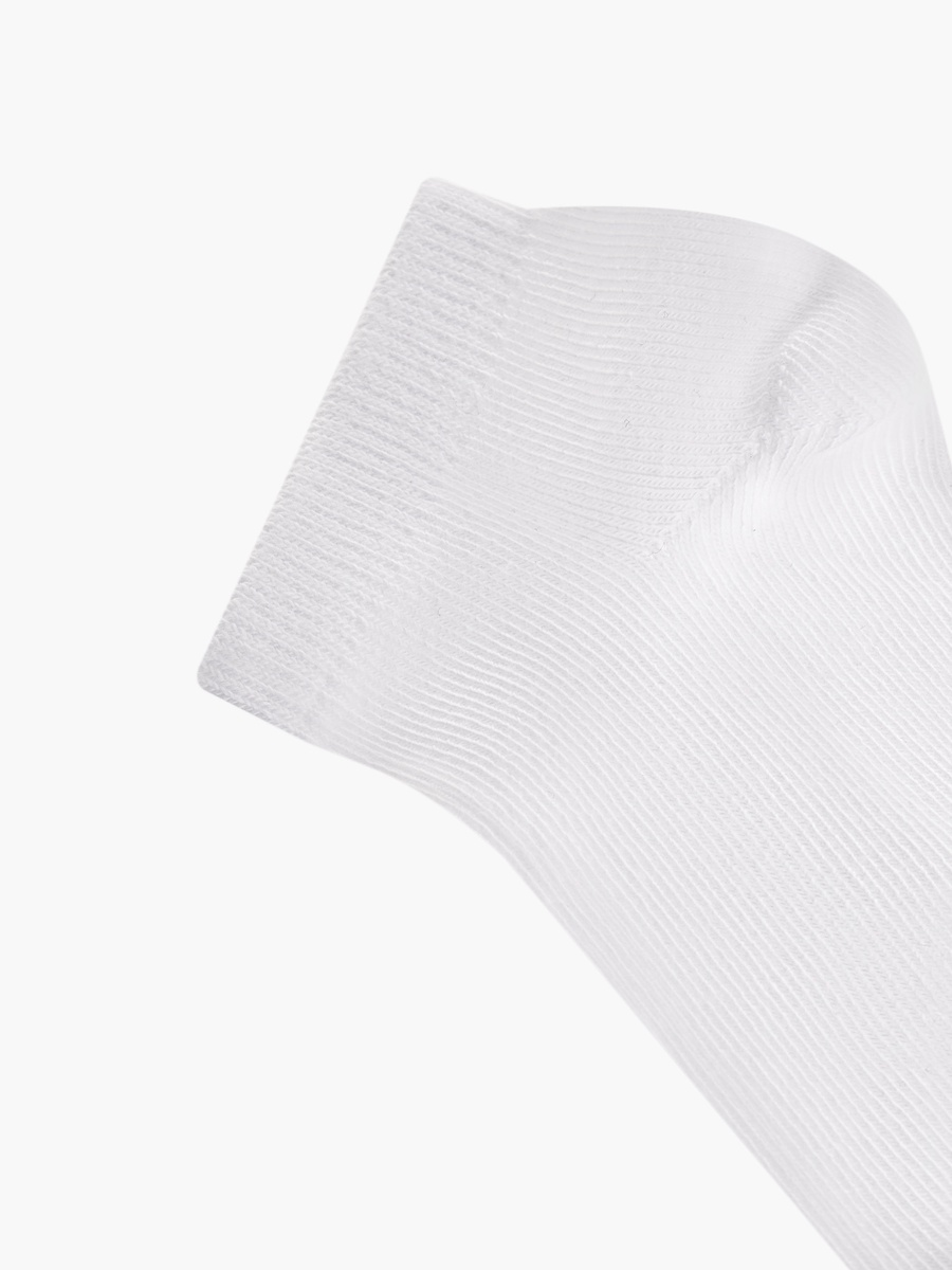 Solid Ankle-Length Socks with Elasticised Hem - Set of 5