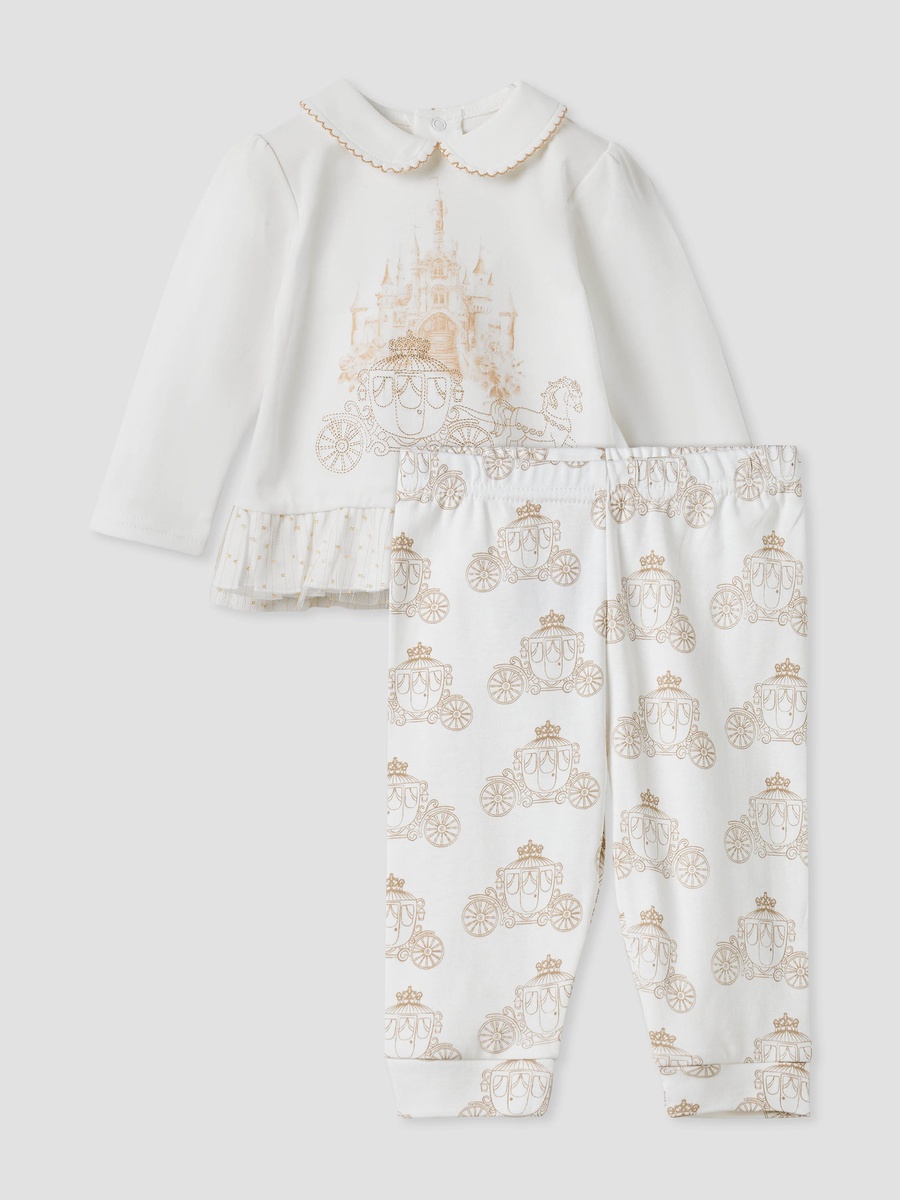 Printed Collared Top and Pyjama Set