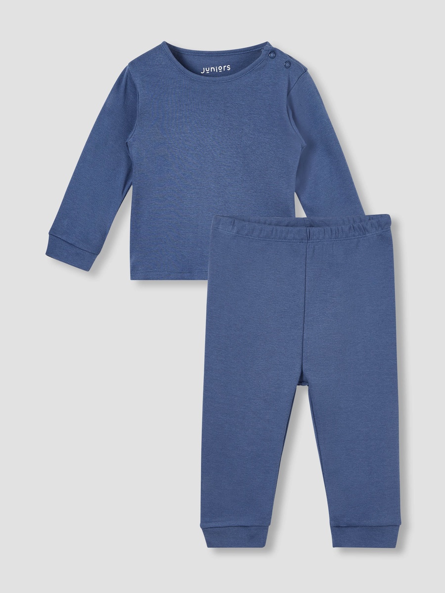 Solid Long Sleeves T-Shirt and Pyjama Set