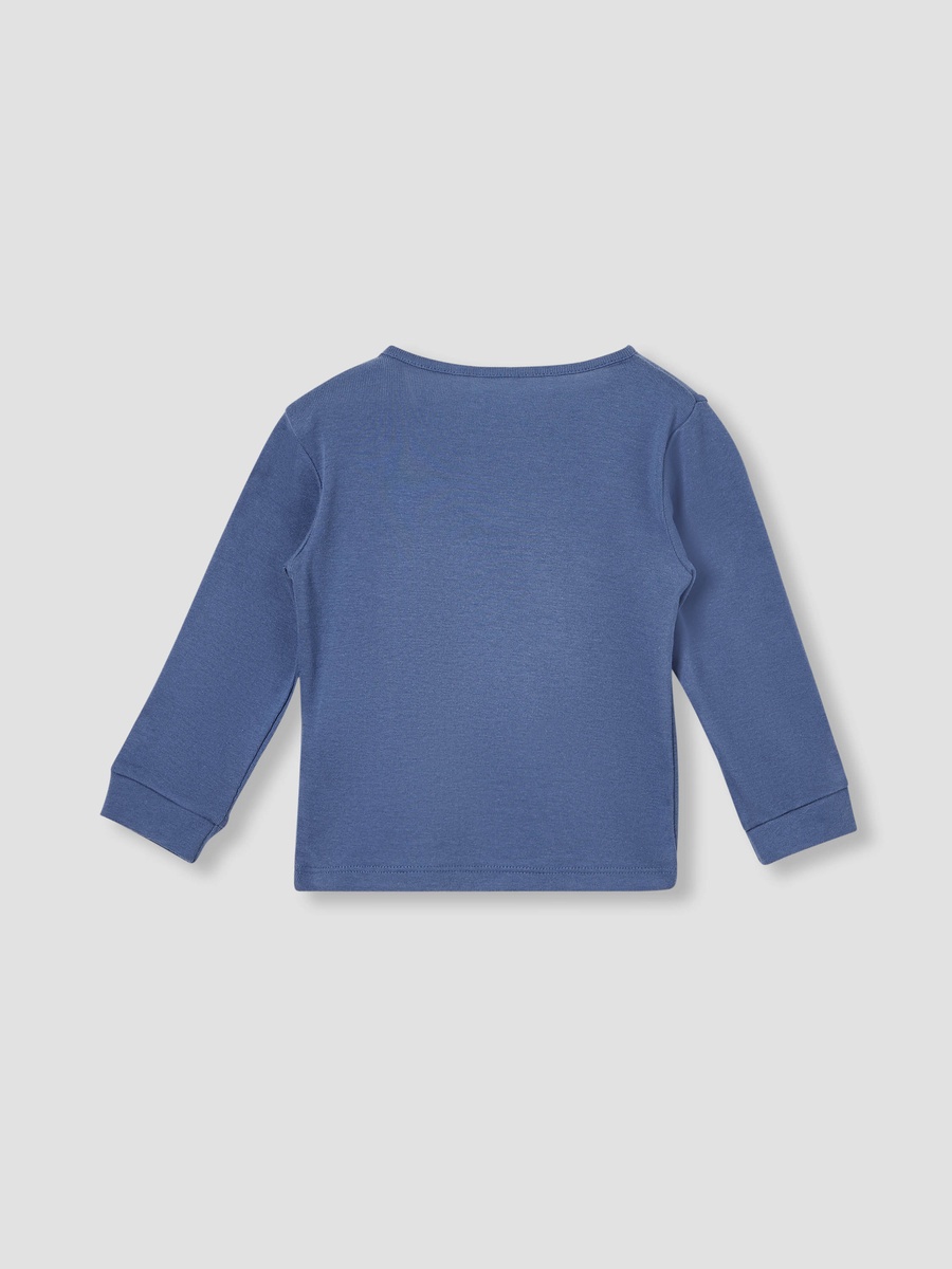 Solid Long Sleeves T-Shirt and Pyjama Set