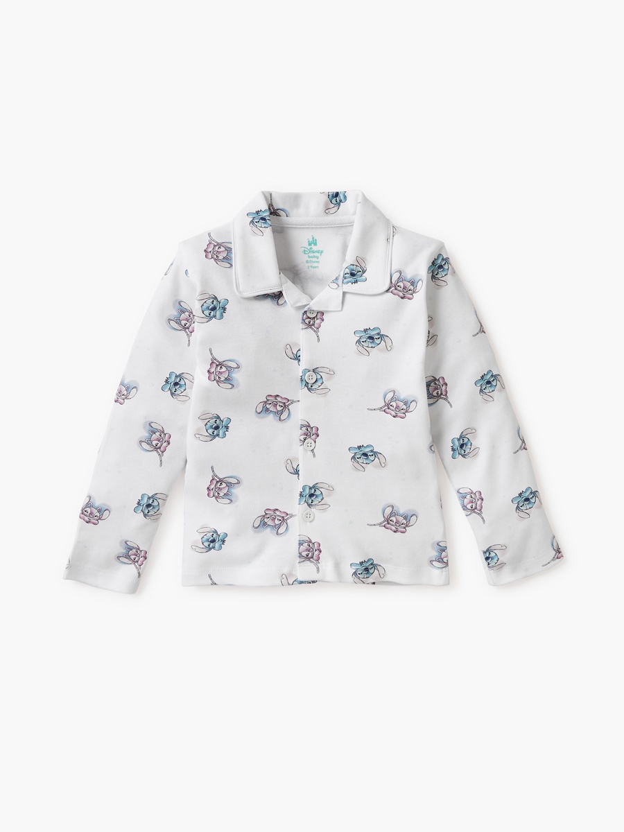 All-Over Stitch and Angel Print Shirt and Pyjama Set