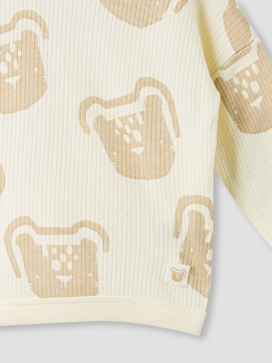 Bear Print T-Shirt and Pyjama Set